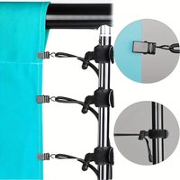 18 Pieces of Photography Background Clips, Elastic Rope Background Cloth Fixing Clips, Adjustable Elastic Fixing Clips, Live Broadcast Background Curtain Fixing Clips, Studio-Specific Background