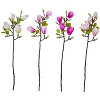 Artificial Magnolia Flower Branch For Home Living Room Decoration Purple Fake Silk Flower Plant Wedding Party Flower Bouquet