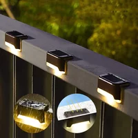 1/4/8/12/szt. Solarne diody LED Zewnętrzne oświetlenie ogrodowe Lampa pokładowa Słoneczne oświetlenie schodów Wodoodporna słoneczna lampa schodowa Patio Wystrój ogrodu