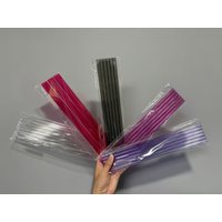 For Stanley 30oz/40oz Tumblers 12" Reusable BPA-Free Hard Plastic Straws - 6 Pack with Cleaning Brush (Multi-color)