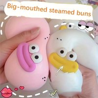 Big-Mouthed Steamed Dumpling Squishy Toys Giant Slow Rebound Squishy Toy Liquid-Filled Sensory Stress Relief Toy Anxiety