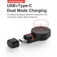 Dock Charger Adapter wireless USB Charging Cable Cord Stand For Samsung Galaxy Watch Ultra Watch5 Pro Watch 6/7/8 44mm 40mm