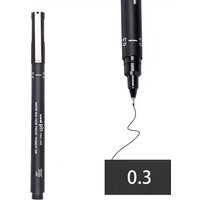 6Pcs/lot Ultra Fine Line Pin Drawing Pen Black Ink Pigment Fineliner Office School Set 005 01 02 03 05 08 Micron Art Marker