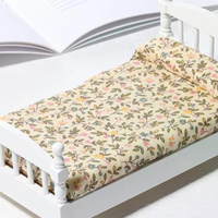 1:12 Dollhouse Miniature White Toy Bed Furniture Bedroom Doll House Decor
