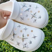 DIY shoe buckle decorations such as crosses and stars, multi-functional shoe clip accessories for women's sandals, slippers a