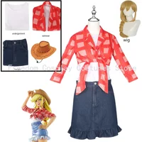 Applejack Anime Little Pony Cosplay Costume Wig Cowgirl Suit Sexy Cute Full Set Cute Girl Women Halloween clothing