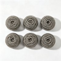 Stainless Steel Wire Cleaning Ball Metal Scrubber Kitchen Pot Pan Dish Washing Brush Scourer Rustproof Cleaning Tool