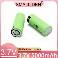Lithium ion rechargeable battery with original high-quality 26650 5000mAh 3.7V 50A, suitable for 26650A LED flashlight