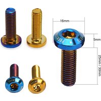 M8 Bolts Stainless Steel Disc Motorcycle Caliper Disk Rotor Screw 25mm 30mm Racing Street Bike Scooter Moto Disc Bolts Gold Blue