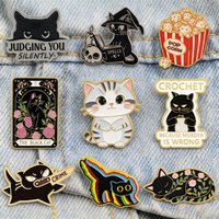 Funny Cat Enamel Pins Cute Cats Lover Lapel Brooches Cartoon Badges for Backpacks Hats Jackets Fashion Gifts for Men Women