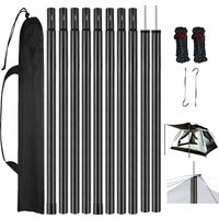 Tent Poles for Tarp Camping Tent Tarps Poles Adjustable Camping Accessories Heavy Duty Tent Poles for Backpacking Hiking Awning