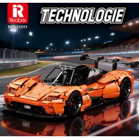 2812PCS Orange Black Supercar Building Blocks 1:8 Scale Car Model Bricks Desktop Ornament Car Fans Collectible Toy Holiday Gifts
