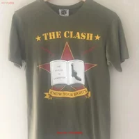 Vintage THE CLASH Combat Rock North American Tour concerT T Shirt Know Your Rights Army Green Future is Unwritten Joe Strummer