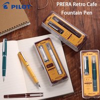 PILOT PRERA Retro Cafe Fountain Pen Lightweight Resin Barrel Alloy Nib Smooth Writing M/F Nib for Calligraphy Signature Business