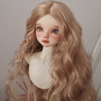 BJD Puppenperücke 1/3 1/4 1/6 1/8 großes gewelltes Haar viele Farben Perücke Hochtemperaturdraht