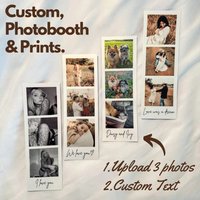 Custom Photo Booth Printing, Personalized Photo Booth Printing, Wedding Photo Booth Cards, Photo Booth Strip Frames
