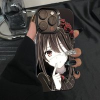 Japanese anime Tokisaki Kurumi Soft Case protection for iPhone 16 15 13 12 11 14 Pro Max XS XR 7 8 16 Plus X luxury hard Coque