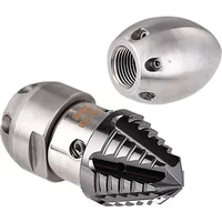 New Large Flow High Pressure Cleaning Machine Municipal Pipe Sewer Dredging Nozzle Rat Head 1/2 Stainless Steel Water Rat