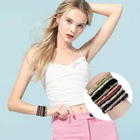 20 pcs Boho bracelet hair ties for brown bracelet headbands suitable for thick or thin hairhair rope Ponytail Holder hairbands