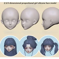 Girl Silicone Face Mold 2.5/3 Dimensional Proportional To Ultra Light Clay Mold DIY Polymer Clay Baby Face Decorative Modeling