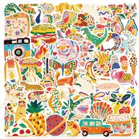 50 PCS Cartoon Color Illustrations, Graffiti Stickers Decorate Guitar Notebook Luggage DIY Waterproof Stickers