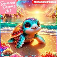 Frameless, Diamond Embroidery Turtle Picture Rhinestones Animal Mosaic New Arrival Painting Cross Stitch 5D DIY Wall Decor