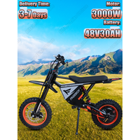 AliExpress NONE E-bike 3000W Motor 48V30AH Electric Motorcycle Electric Bicycle 12inch Front Wheel 10inch Rear Wheel Off-road Tire Electric Bike