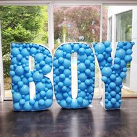 2.4FT Mosaic Balloon Frame Letters A-Z Balloons Filling Box Foam Board for Baby Shower Gender Reveal Wedding Birthday Decor