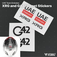 AliExpress UAE Team XRG G42 Bike Helmet Stickers Cycling Team DIY Decal Waterproof Vinyl Durable Stickers Accessories