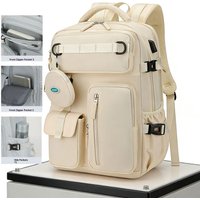 Waterproof backpack with multiple pockets, suitable for outdoor travel, 15.6-inch laptop backpack