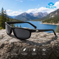BLUE OTTER Polarized Sunglasses for Men UV400 Protection Lightweight Frame Driving Fishing Golf Oval Fashion Sun Glasses Women