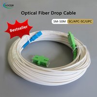 5M/15M/25M/35M/45M/50M/60M SC/APC-SC/UPC Indoor Drop Cable Fiber Optic Patch Cord Single Mode Core Converter Patch Cord