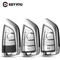 KEYYOU 1PCS 3 Buttons Car Key Case For BMW 1 2 7 Series X1 X5 X6 X5M X6M F Class Key Insert Blade Fob Cover