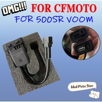 For CFMOTO 500SR Voom 500 SR 500 S R Motorcycle Accessories USB Power Transfer Interface Socket Type-C Impulse Port Charge