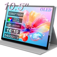 10.5 Inch 2K OLED Portable Monitor 2560x1600 Touch Screen IPS‑Level Display HDMI Type‑C External Second Screen for Laptop Phon