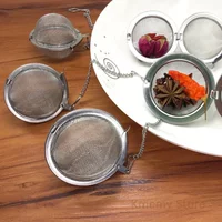 Sphere Oval Heart Shape Spice Seasoning Tea Strainer with Chain Stainless Steel Mesh Ball Tea Coffee Filter Basket Infuser Tools