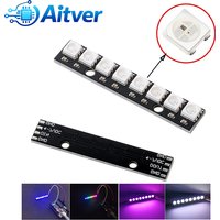 WS2812B 8Bit RGB LED Module 5V Addressable Full Color Light Strip Compatible with Arduino ESP32 Raspberry Pi DIY Electronics