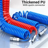 AGASHE High-Pressure Air Compressor Hose - 15Bar, 5M (16.4FT) Length, with Quick Connect Coupler & Adapter | 3-Layer PU Braided