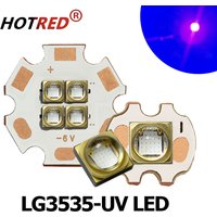 High Power UV LED 3535 LG 3W 3V 3.7V 10W 12W 6V/12V Vertical Quartz Chip Bead Focus 60Degree 365/385/395/405nm Light Curing Lamp