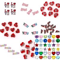 40Pcs/Lot Enamel Letter I Love You Floating Charms Words Family Love Pendant For Living Memory Locket Jewelry Diy
