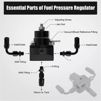HOT-Adjustable Fuel Pressure Regulator Kit Oil 0-100Psi Gauge -6AN Black,Adjustable Fuel Pressure Regulator Kit Oil 0-100Psi Gau