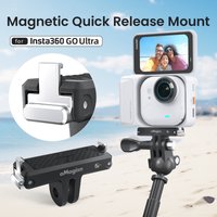 aMagisn Quick Release Mount for Insta360 Go Ultra, Plastic Magnetic Base with Stainless Steel Claws for Go Ultra Accessories