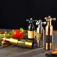 304 Stainless Steel Pepper Grinder Kitchen Utensils Sea Salt Pepper Manual Grinding Bottle Black Pepper Grinder Kitchen Supplies
