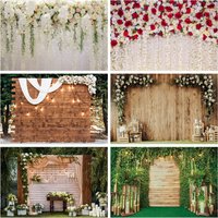 Wedding Scene Party Decoration Photocall Bridal Shower Backdrop Flowers Wall Floral Baby Birthday Photography Background