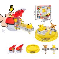 2pcs Pokemon Launcher Gyroscope Rotating Children's Arena Toy Set Pikachu Battle Plate Pok é Ball Boy Birthday Christmas Gifts