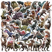 50Pcs Jurassic Dinosaur Stickers For DIY Laptop Phone Suitcase Notebook Ancient Animal Sticker Graffiti Decals