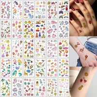 30 Sheets Cartoon Temporary Tattoo Stickers Waterproof Desserts, Ice Cream, Mermaids, Unicorns Tattoo Stickers for Hand Body