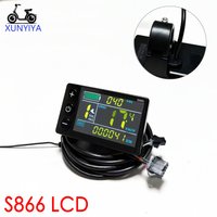 AliExpress NONE 24V/36V/48V/52V/60V Color LCD Display S866 5+2pin (2pin for Light) Diameter: 22.2mm UART No.2 Communication Protocol E-bike