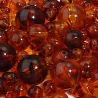 10-200Pcs 6/8/10/12/14/20mm Amber Color Acrylic Ball Beads Loose Spaced Round Beads For DIY Charms Bracelet Necklace Accessories