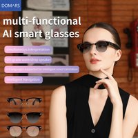 Domars AI Smart Glasses Real-time Navigation With 140 Language Translations A Hi-Fi Waterproof System and a Voice Assistant